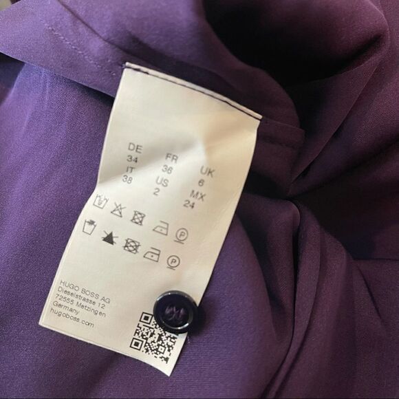 Hugo Boss Ladelia Blouse NWTin PURPLE Color - Picture 8 of 10